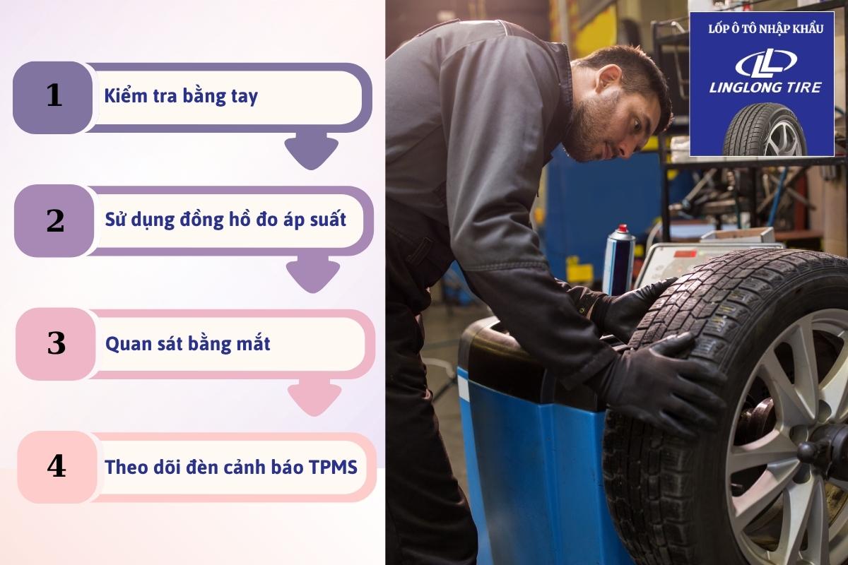 Các cách kiểm tra lốp xe ô tô non hơi phổ biến